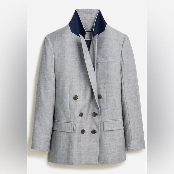 J. Crew Jackets & Blazers - NWT JCrew Double-breasted blazer in lightweight houndstooth wool